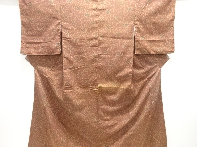 大正ロマン　花唐草模様織り出し着物